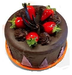 Hediye Çikolatalı Yaş Pasta 2-3 Kişilik Yuvarlak